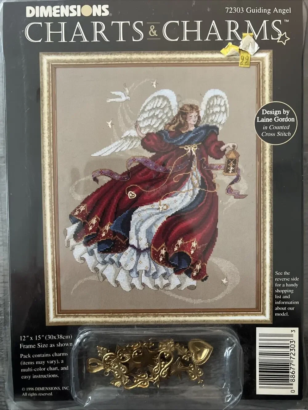 Vintage Dimensions Chart & Charms Guiding Angel Cross Stitch 72303 Laine Gordon